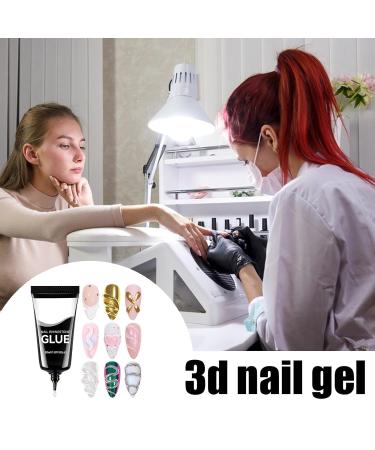 G n rique Nail Gel | 30ml Decorative and Modeling Glue for Rhinestones - DIY Modeling Gel for Nail Engraving | For Women Girls Beauty Salon Wedding Home Long-Lasting Strengthening - Buy Online on GoSupps.com