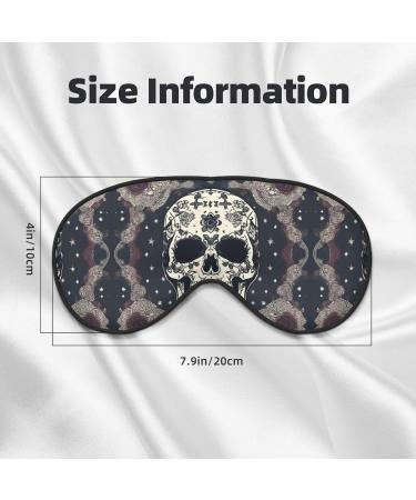 Skull Yoga Flower Double-Sided Sleep Eye Mask | Adjustable Soft Blindfold for Light Blocking - Buy Online on GoSupps.com