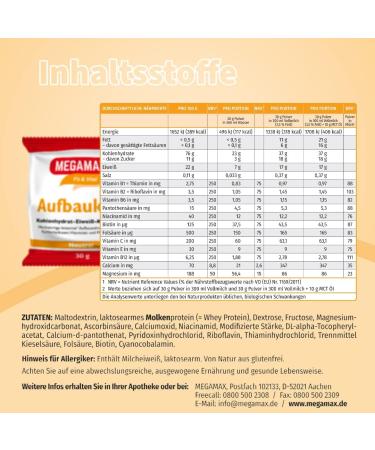 Megamax Build-Up Food Neutral 30g - Protein Powder for Strength & Muscle Building | Low-Fat Carbohydrate Drink Ideal for Underweight - Buy Online on GoSupps.com