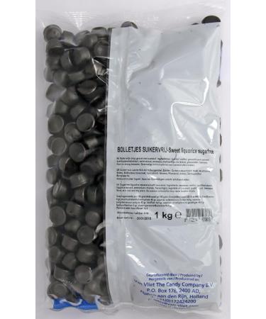 de Bron Sugar Free Sweet Liquorice Buttons 1kg Bag - Buy Online on GoSupps.com