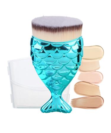UNIMEIX Sunscreen Brush for Face Kabuki Brush Sunscreen Applicator for Kids Foundation Makeup Brushes for Liquid Foundation Powder Cream Contour Buffing Stippling Blending Blue