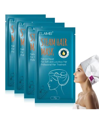 Steam Free Repair Hair Mask 4 Sheets Baked Oil Nourishing Smoothing Moisturizing Olive Essence Professional Hair Care Gentle Luxurious Conditioner For
