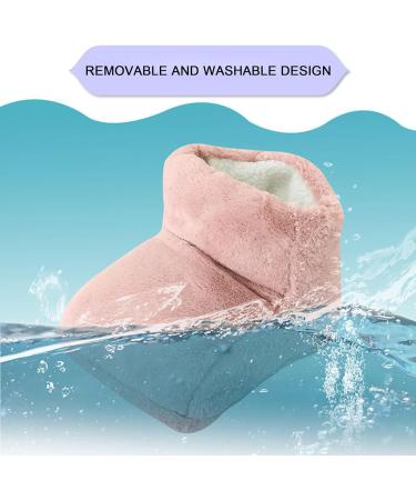Jacekee Heated Foot Warmers - Comfortable Thick Slippers for Home & Work | Perfect Winter Gift for Dads - Pink - Buy Online on GoSupps.com
