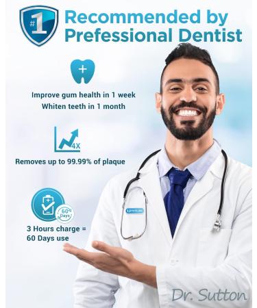 PHYLIAN Sonic Electric Toothbrush for Adults - 5 Modes - Fast Charge - Smart Timer - Black - Buy Online on GoSupps.com