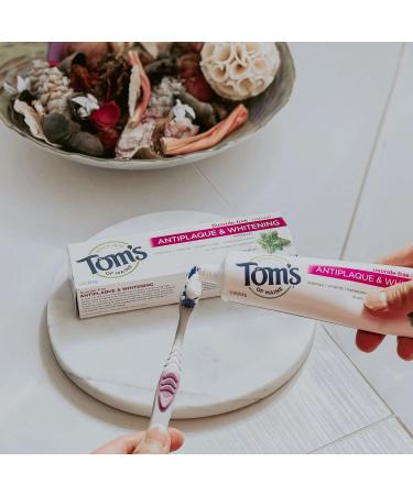 Tom's of Maine Fluoride-Free Antiplaque & Whitening Toothpaste Peppermint 5.5 oz 4 pk - Buy Online on GoSupps.com