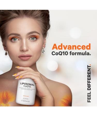 Codeage Liposomal CoQ10 Supplement - 125 mg Coenzyme Q10 with Vitamin E - Vegan Non-GMO Gluten-Free - 60 Capsules for Energy & Antioxidant Support - Buy Online on GoSupps.com