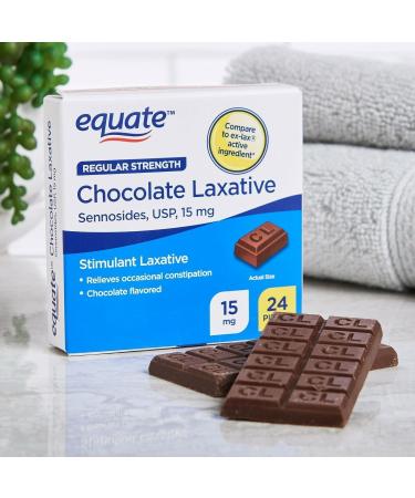 Chocolate Laxatives- Senna Laxative Chocolate 24 ct 15 mg (3 Pack) Set with Basket Goods Store - Buy Online on GoSupps.com