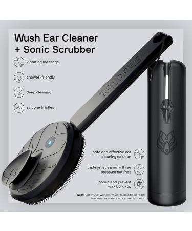 Sonic Scrubber Pro Kit & Wush Pro for Men - Deluxe Water-Powered Ear Cleaner | Electric Triple Jet Stream & Water-Resistant Massage Brush for Ear Wax Removal - Buy Online on GoSupps.com