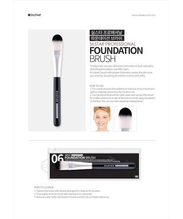 Buy SILSTAR Professional Foundation Brush - Natural Birch Handle Made in Korea | International Shipping Available - Buy Online on GoSupps.com
