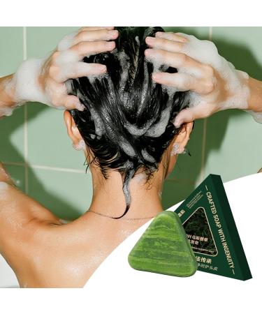  Njidher Solid Hair Shampoo Soap | Deep Cleansing Anti-Shine Shampoo Light Hair Care for Young Men Women Teen Family - Buy Online on GoSupps.com