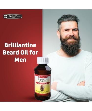 De La Cruz Oil of the Bear Beard Oil for Men - Grooming Brillantine for Hair, Mustache, and Beard - Buy Online on GoSupps.com