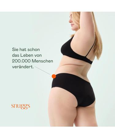 Snuggs Classic Menstrual Underwear for Strong Bleeding - Thin Absorbent Eco-Friendly | Made in EU | Recycled Nylon | Sustainable Alternative to Tampons | Size S - Buy Online on GoSupps.com
