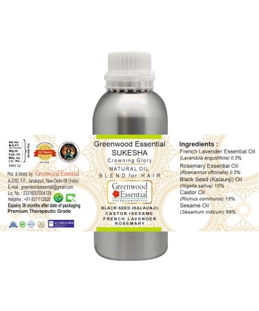 Sukesha Hair Oil for Healthy Strong & Thick Hair - Rosemary & Lavender Essential Oils | 300ml (10oz) - International Shipping - Buy Online on GoSupps.com