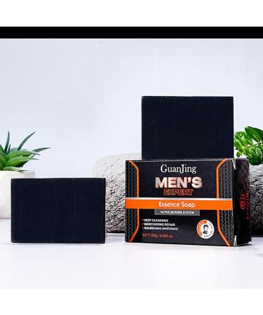 Hongjingda Carbon Soap Activated Charcoal Soap Activated Charcoal Soap Black Soap for Face Body Hair Organic Shea Butter Vitamin E Natural Soap for Men - Buy Online on GoSupps.com