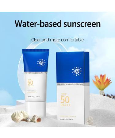 HOUSN Sunscreen Face Spf 50 Sunscreen Face 50 for 48h moisture Waterproof Sunscreen Against UVAUVB Rays Suitable For Women Summer Swimming Camping Shopping 50 g Dark Blue - Buy Online on GoSupps.com