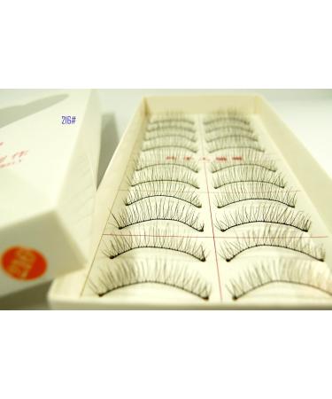 Careforyou 10 Pairs Taiwan False Eyelashes - Long Natural Handmade Cross Style #216 | Soft Makeup for Stunning Eyes - Buy Online on GoSupps.com
