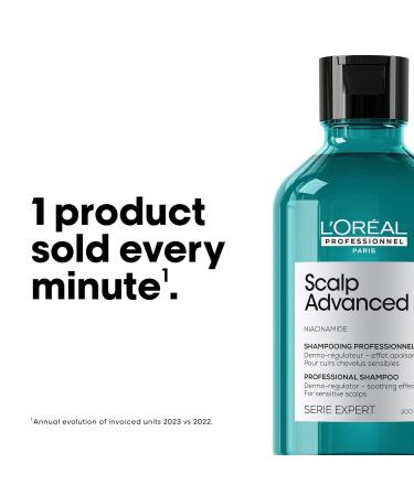 L'Oreal Professionnel Shampoo Scalp Advanced Shampoo for Sensitive Scalps For Dry or Oily Scalps Scalp Relief Intense Soother for Scalp Discomfort Serie Expert Professional 500 ML - Buy Online on GoSupps.com
