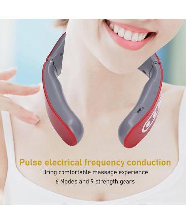 Neck Massage Device - Heated Pulse Massager for Lymphatic Drainage | Portable Relief for Men & Women - Buy Online on GoSupps.com
