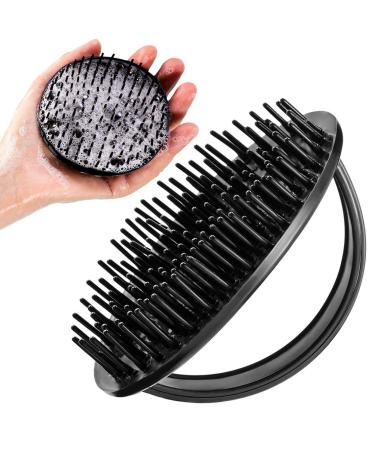 Lespar Shampoo brush hair scalp massager gentle shampoo brush silicone scalp massage brush wet & dry head washer shower hair brush body washing massager