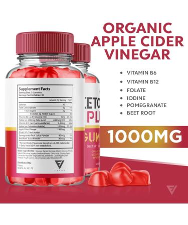 Keto Life Plus Gummies: 3 Pack Apple Cider Vinegar Supplement for Weight Loss - 180 Gummies - Buy Online on GoSupps.com