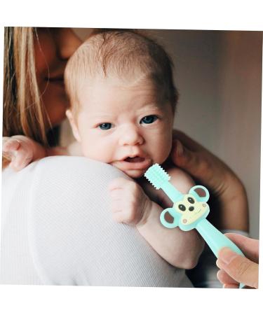 Healvian Silicone Teether Toothbrush | Soft Fur Toddler Training Brush for Teething Relief - Durable & Safe - Buy Online on GoSupps.com