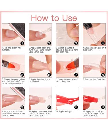Poly Gel Nail Kit - Crystal Clear Builder Gel for Nail Extensions | DIY Nail Art Set for Beginners - Buy Online on GoSupps.com