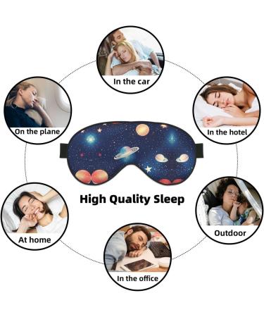 Starry Sky Universe Space Print Eye Mask - Ultra-Soft Light-Blocking for Optimal Comfort & Restful Sleep | International Shipping - Buy Online on GoSupps.com
