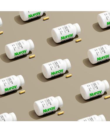 Nuray Hair, Skin & Nails Vitamins Biotin, Collagen & Hyaluronic Acid Advanced Hair Growth Supplement Promotes Beauty, Skin Radiance, & Nail Strength with Vitamin B Complex 60 Capsules - Buy Online on GoSupps.com