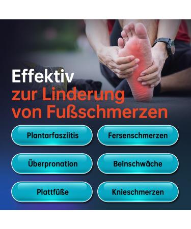 PCSSole Orthopedic Insoles for Plantar Fasciitis Heel Spur Flat Feet - Comfort & Support for Men & Women EU37-38 (24.4cm) - Blue & Black - Buy Online on GoSupps.com