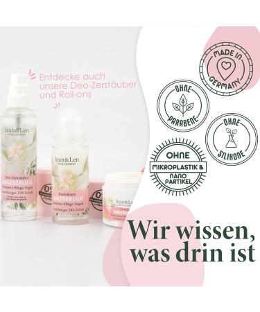 Jean & Len Water Lily Cream Deodorant Up to 24 Hours of Reliable Protection Travel-Friendly Size Easy to Carry Floral Scent Solid Aluminum and Alcohol Free Vegan 50 ml - Buy Online on GoSupps.com