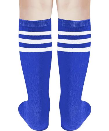 UTTPLL Toddler Cotton Baseball Knee High Tube Socks - Royal Blue White Stripe 3-6 Years - Buy Online on GoSupps.com