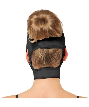 Women's Post Surgical Chin Strap - Neck Compression Bandage for Face Slimming and Jowl Tightening - Medium Black (1 Pack) - Buy Online on GoSupps.com