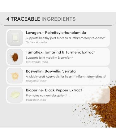 MOVE Fast Acting Joint Supplements | Tamaflex Turmeric & Tamarind Levagen + PEA Palmitoylethanolamide Boswellia Serrata Bioperine Black Pepper Extract | Joint Support & Mobility | 60 Vegan Caps - Buy Online on GoSupps.com