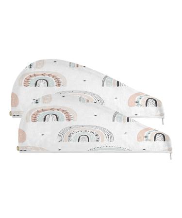 Graffiti Arch Bridge Pattern Dry Hair Cap 2 Piece Quick Drying Towel Set with Button Headband Super Absorbent Soft & Comfortable