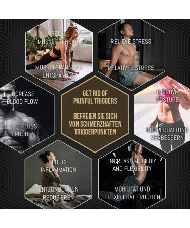 Fascia Duoball Set - 12cm & 8cm Massage Balls | Free Video Instructions & Poster | Bozera Premium Quality - Buy Online on GoSupps.com