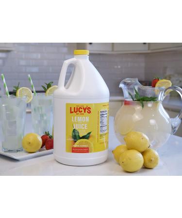 Lucy's Family Owned Lemon Juice 1 Gallon (128oz.) - Freshly Squeezed Citrus Juice - Buy Online on GoSupps.com