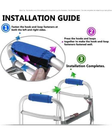 Walker Padded Hand Grip Walker Hand Grip Pads Washable One Size Multiple Colors (WH08) - Buy Online on GoSupps.com