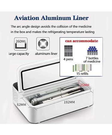 Insulin Cooler Refrigerated Box Portable USB Insulin Drug Reefer Refrigerator Long Working 8 Hours Keeping Cooler 2-8 C 10200mAh Mini Cold Boxes 2 Batteries - Buy Online on GoSupps.com