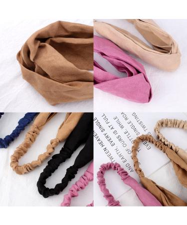 10 Pack Women's Workout Headbands - Fashionable Solid Color Elastic Hair Bands for Wigs by Ahoney - Buy Online on GoSupps.com