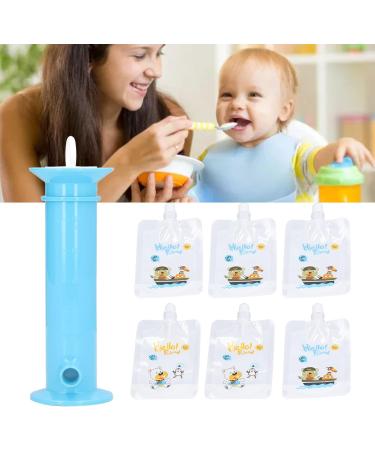 Squeeze Station: Reusable Baby Food Filling Station with 6 Bags - Portable Fruit & Juice Provider for Infants Toddlers & Babies (Blue) - Buy Online on GoSupps.com