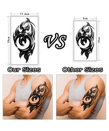 56 Sheets Temporary Tattoos for Adults - Large Eagle, Animals, Skeleton Totem Designs - 45 Sheets Tiny Fake Stickers for Teens - Body Forearm Sleeve - Buy Online on GoSupps.com