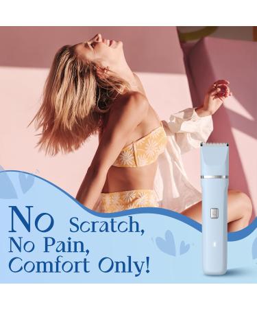 Electric Shaver for Women - Wet & Dry Body Hair Trimmer Grooming Razor for Legs & Private Area Blue - Buy Online on GoSupps.com