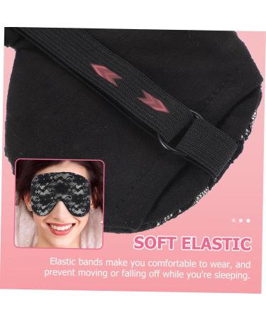 Mikinona Lace Flower Eye Mask Polyester Goggles Soft Travel 22x9x0.8cm Black - Buy Online on GoSupps.com