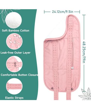 OotDay Organic Castor Oil Pack Wrap Kit - Reusable Compression Wrap for Waist & Neck Hot/Cold Therapy 24x48cm Pink - Buy Online on GoSupps.com