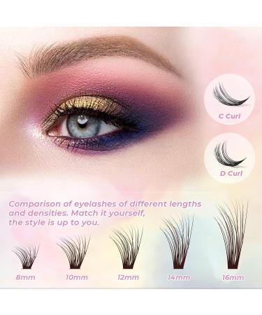 MAEXUS 120 Clusters DIY Eyelash Extensions | C Curl Individual Wispy Lashes | 0.07C 8mm-16mm MIX - Buy Online on GoSupps.com