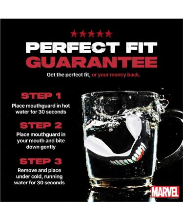 Marvel Venom Sports Mouthguard Dual Layer Premium Protection Adults Gum Shield with Case for Boxing All Contact Sports - Venom - Buy Online on GoSupps.com