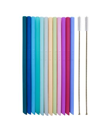 Tegion Mini Short Pinch Test Passed 5.5 Replacement Reusable Toddlers& Kids&Baby Silicone Small Straws for The First Years Take & Toss Spill Proof Straw Cup-Safe Fun for Baby Teething Chewing Netural Color