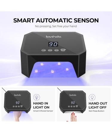 Buy Lavinda 54W UV Nail Lamp - Professional LED Nail Dryer for Gel Polish Fast Drying with 4 Timers & LCD Display Perfect for Salon & Home Use Ideal Gift for Women Moms & Girlfriends - Buy Online on GoSupps.com