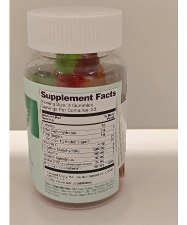 Creatine Monohydrate Gummies 5g - Creatine for Women & Men - Pre Workout Supplement for Muscle Strength, Muscle Builder, Energy Boost Low Sugar Chewable Creatine Gummies 160 Count - Buy Online on GoSupps.com