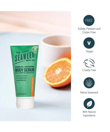 Seaweed Bath Co. Hydrating Exfoliating Body Scrub - Citrus Vanilla, 6oz | Vegan, Paraben-Free, Nutrient Rich - Buy Online on GoSupps.com